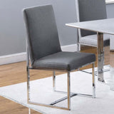 Grey Cube Base Dining Chair B062P153695