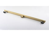 28 Inch Linear Shower Drain with Removable Square Patterned Grate, 304 Stainless Steel with Hair 15278953