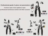 Two tiger pliers, five in one multifunctional pliers set, industrial grade with PVC handle, 35409782