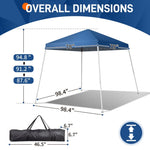 ZUN 2.4 x 2.4m Portable Home Use Waterproof Folding Tent Blue 15855480