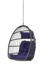 ZUN Outdoor Garden Rattan Egg Swing Chair Hanging Chair PE Hang Chair W874127490