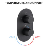 Thermostatic Complete Rainfall Shower System Bathroom Shower With Rough-in Valve, Handheld Shower in W105960123