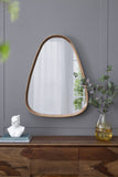 30"x38" Irrgeular Mirror with Wood Frame, Wall Mirror for Living Room Bathroom Entryway W2078126451