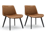 Modern PVC Upholstered Dining Chairs,Armless Side Chairs for Kitchen Dining Room, Set of 2 , Grey & B347P613000
