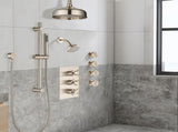 4-Spray Patterns Combo Rain Showerhead, with Body Jet Handshower in Brushed Nickel W1219P506571