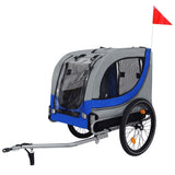 Large Folding Bike Trailer Dogs 120LB Capacity All-Terrain Pet Carrier, Durable Steel Frame W1364P268356
