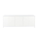 ZUN Modern White TV Stand with Drawers and Cabinet for Organized Entertainment Center W1778140562