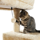 ZUN Luxury Cat Tree Cat Tower with Sisal Scratching Post, Cozy Condo, Top Perch, Hammock and Dangling 35162292