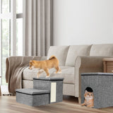 Dog Stairs for Bed and Couch 42cm H, Foldable Dog Stairs for Small Older Dogs Cats, 4 in 1 66767320