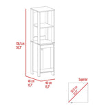 St. Clair Linen Cabinet, Two Interior Shelves, Two Open Shelves, Single Door B200P188851