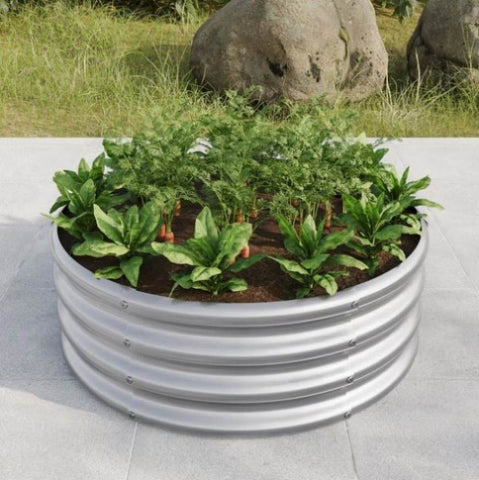 ZUN 32.08*11.4" Tall Round Raised Garedn Bed, Metal Raised Beds for Vegetables, Outdoor Garden Raised 59535029