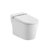 ZUN Smart Toilet Bidet Combo with Foot Sensor Open Cover/Seat, LED Display, Self-Cleaning Nozzle, Heated W1219P262970