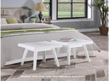 Wood Farmhouse Entryway Slatted Bench, White 72712833