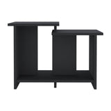 Weman 23.6" W Coffee Table with Open Shelf Living Room, Home Office Storage Black B070P254774
