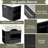 21.8 inch Bathroom Vanity with Sink, Wall Mounted Floating Cabinet, One big Drawer, Adjustable N759P292550B