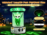 7.4ft Halloween Inflatable Alien in Stasis Pod, Sci-Fi Horror Area 51 Decor with Green Disco Light, 26722409
