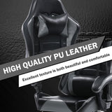 Gaming Computer Chair with Wheels, Adjustable Height Pu Leather Gamer Chair Office Desk 25787309
