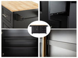 Kitchen Island & Kitchen Cart, Mobile Kitchen Island, Rubber Wood Top, Big & Adjustable Shelf Inside 17444090