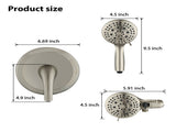 Classic High Pressure Single Handle 6-Spray Patterns Rain shower Head with Handheld Shower W121942869