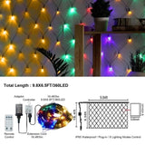 9.8*6.5FT Mesh Net Light,360 LED Net Light with 8 Modes&Remote,Connectable Net String 30254569