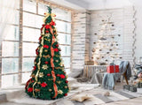 7 FT Fully Decorated Pre-lit Christmas Tree, Pop Up Artificial Xmas Tree with 200 Warm Lights Remote 00697986