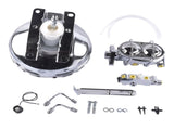 Chrome 11" Power Brake BoosterMaster Cylinder Valve Kit Fit for 1973-1993 Chevy GMC 26720932