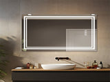 Bright LED Bathroom Mirror 48" x 36" Front Light, 5 Mins Defog, Full HD Reflected, 3 Colors T3177P296168
