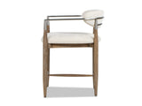 Artemis 26" Mixed Material Upholstered Counter Stool, Warm White Chenille B2719P280172