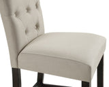 Leviton Solid Wood Tufted Asons Barstool, Set of 2, Tan T2574P165119