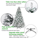 ZUN 7.5ft Automatic Tree Structure PVC Material Green Flocking 1450 Branches Christmas Tree 86998894