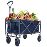 Outdoor Garden Multipurpose Micro Collapsible Beach Trolley Cart Camping Folding Wagon W321P206552