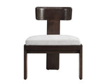 Upholstered Dining Chairs Set of 2, Fabric Side Chairs with Gray Seating Dark Brown Solid Rubber N779P236964E