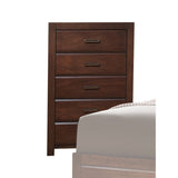 ZUN Walnut 5-Drawer Chest B062P209047