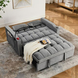 55.51 inch versatile foldable sofa bed in 3 lengths, modern sofa sofa sofa velvet pull-out bed, W2353P151787