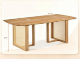 55" Safe Rounded Edge Furniture , Anti-Warp Sturdy Wood Table & Bench Kit, Easy-Clean Casual 43705688
