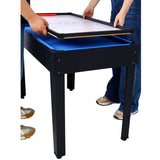 ZUN 5-in-1 Multi-Game Table - Billiards, Push Hockey, Foosball, Ping Pong, and Basketball black/blue 86399614