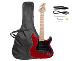 GST Stylish Electric Guitar Kit with Black Pickguard Red 12323602