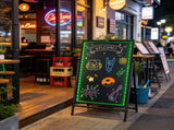 32"x24" LED Message Writing Board, Illuminated Erasable Lighted Chalkboard with Neon Effect, Menu 47352636