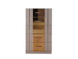Gold Detailed Chest made with Wood in Gray B00957542