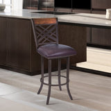Tahiti 30" Barstool in Auburn Bay finish with Brown Pu upholstery B2736P354272