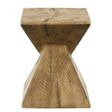 ZUN ACME Zahi Accent Table, Oak Finish AC01779