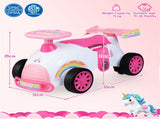 Kids Ride-On Sliding Car with Music Function, 3 Themes Sit-and-Scoot Toy for 19-36 Months 83420488