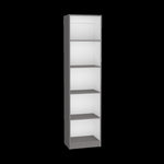 ZUN Home Xs Bookcase with 5-Tier Shelves and Slim Design -Matt Gray / White -Office B200137836