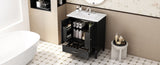 30" Bathroom Vanity with Sink Vintage Style, Multi-functional Storage Space, Door Shelf, N759P218644B