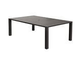 Outdoor Dining Table for 6 Person, Rectangular Slatted Metal Patio Table for Deck Garden Lawn W1859P359856