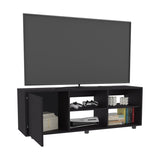 Adel 51" Wide Tv Stand with One Door Cabinet , Four Open Shelves, Cable Management, Living, Tv B070P254801