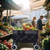 9" x 4" All-Terrain Balloon Wheels! 300L XL Heavy-Duty Folding Wagon Cart - 480lbs Capacity, W2932P317113