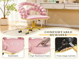 Pink Velvet Bubble Vanity Chair with Gold Base, 360&deg Swivel Height Adjustable Ergonomic Accent W3875P446136
