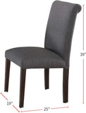 ZUN Transitional Blue Grey Polyfiber Chairs Dining Seating Set of 2 Dining chairs Plywood Birch Dining HSESF00F1543