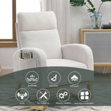 Welike 27.6"W Modern Accent High Backrest Living Room Lounge Arm Rocking Chair, Two Side W83472313